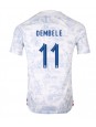 Frankrike Ousmane Dembele #11 Replika Borta Kläder VM 2022 Kortärmad